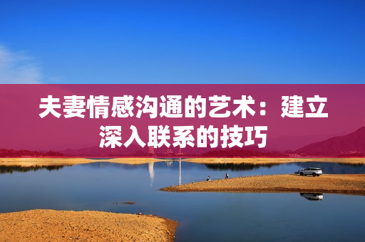 夫妻情感沟通的艺术：建立深入联系的技巧