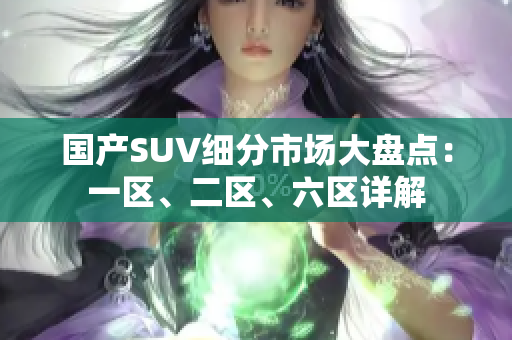 国产SUV细分市场大盘点：一区、二区、六区详解
