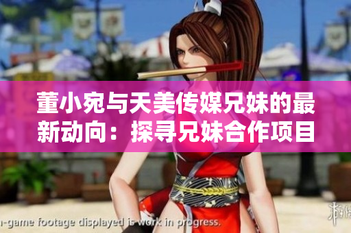 董小宛与天美传媒兄妹的最新动向：探寻兄妹合作项目中
