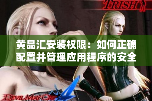 黄品汇安装权限：如何正确配置并管理应用程序的安全访问权限