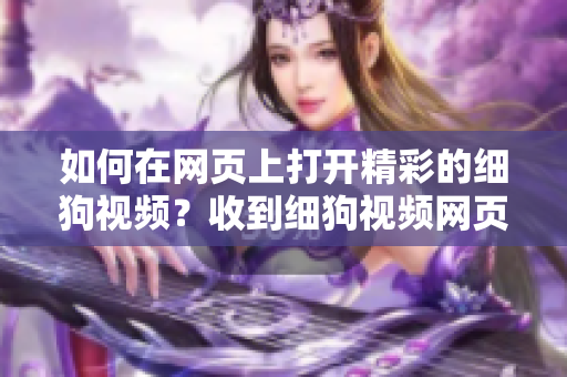 如何在网页上打开精彩的细狗视频？收到细狗视频网页版链接后的简单指南