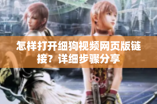 怎样打开细狗视频网页版链接？详细步骤分享